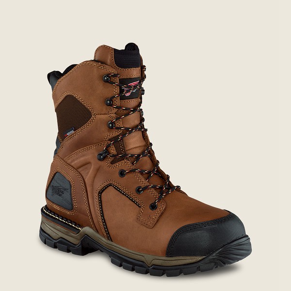 Safety Støvler Herre - Red Wing Flexforce® - 8-Inch Waterproof Toe - Brune/Sort - ULFQGR-805